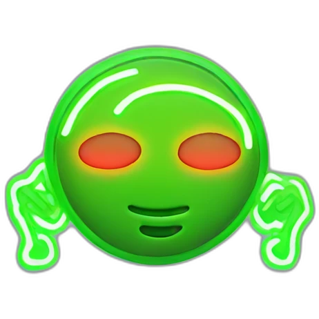 Juicy booty neon sign style man emoji