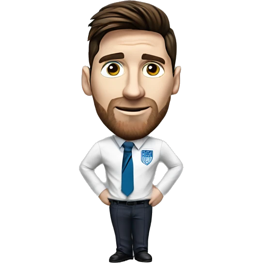 Lionel Messi con saco y corbata  emoji