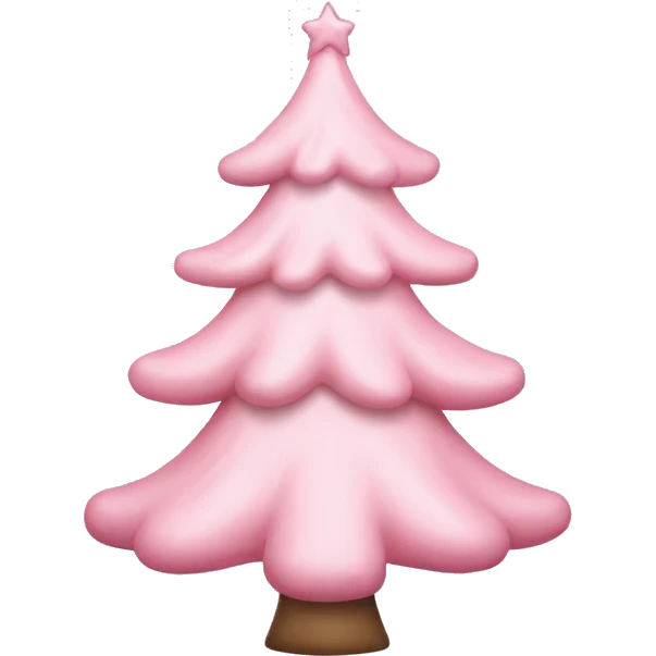 pastel pink christmas tree emoji