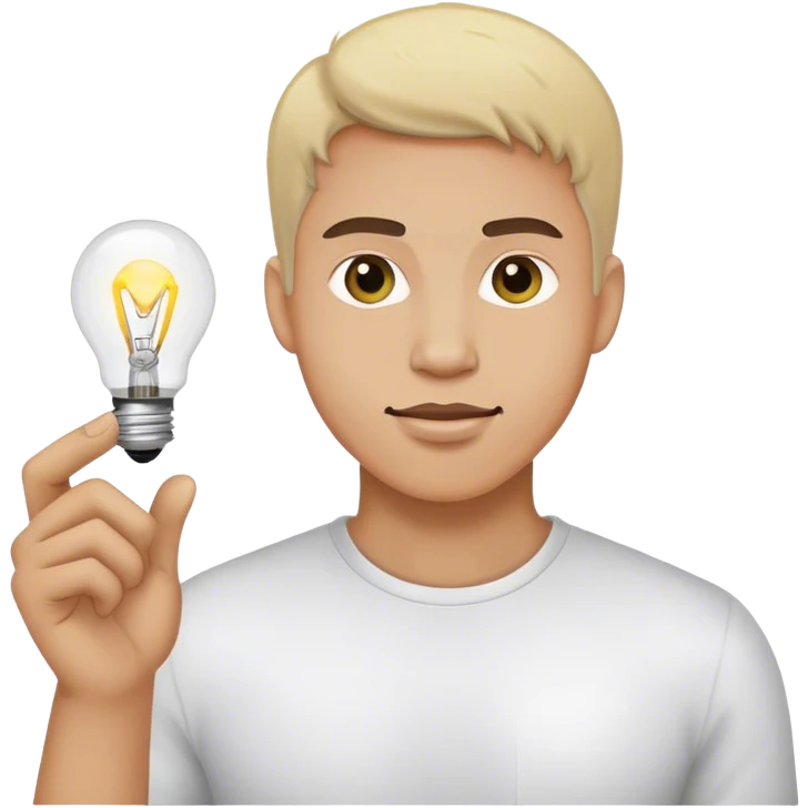 man with bulb emoji