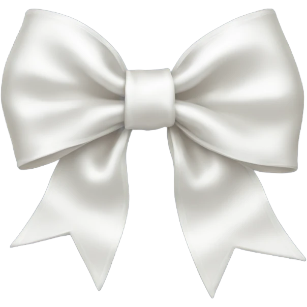 white satin bow emoji