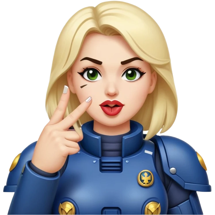 woman space marine crossed out middle finger and face with tongue out wink eye emoji