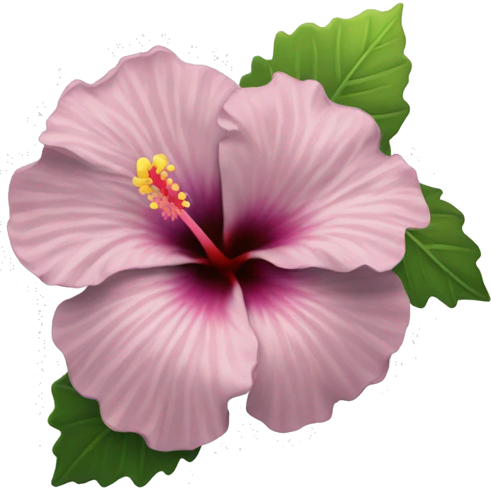Pastel hibiscus flower emoji