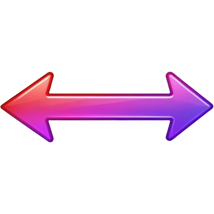 color gradient between red and purple glitter arrow for right emoji