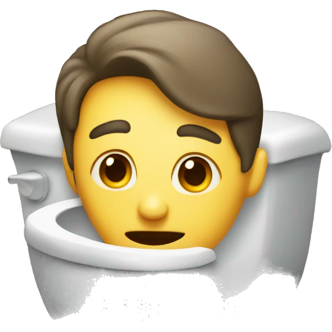person sticking head out of toilet emoji