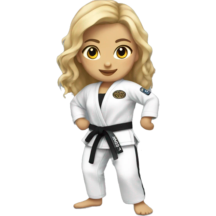 jiu jitsu girl with cheetah print outfit emoji