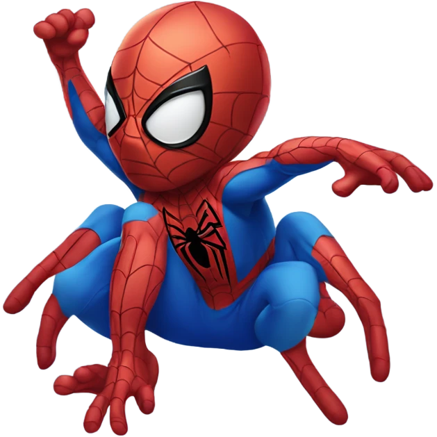 Blue gradient spider man emoji