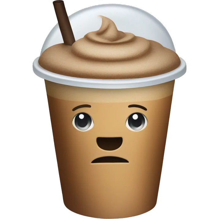 Iced coffee in paper cup emoji