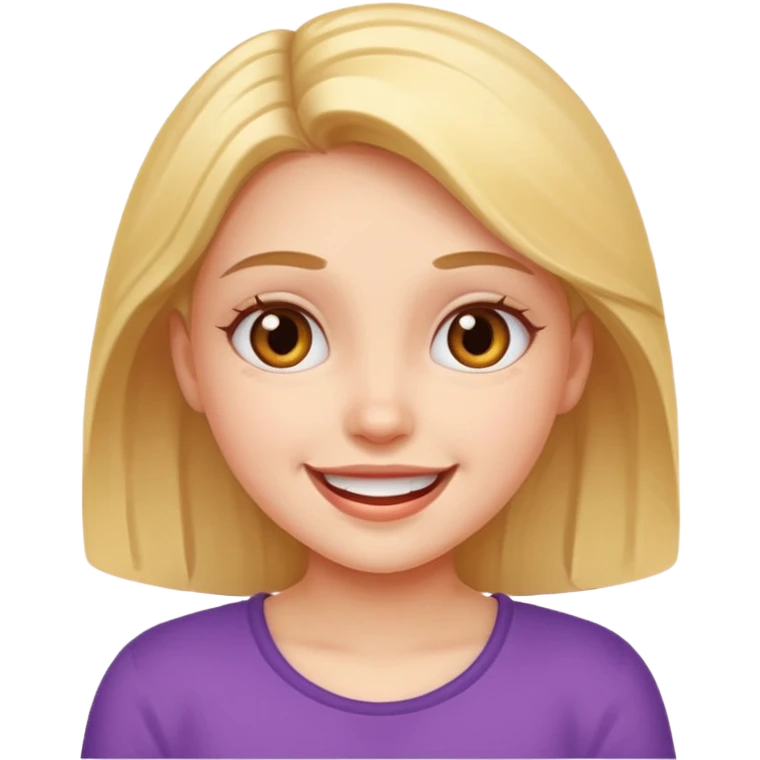 girl, cheerful expression emoji