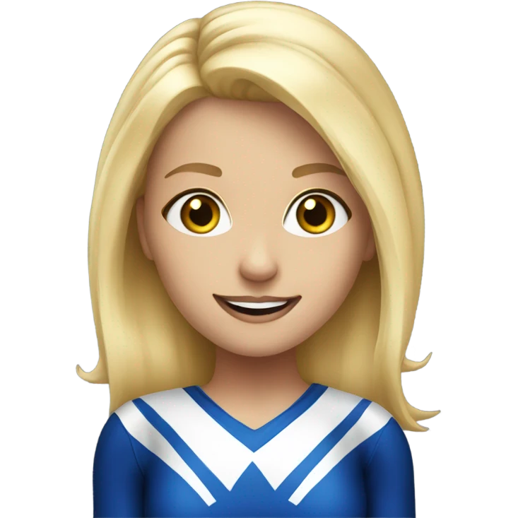 blonde cheerleader emoji