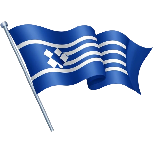A Dark Blue flag with the letters: SBK  emoji