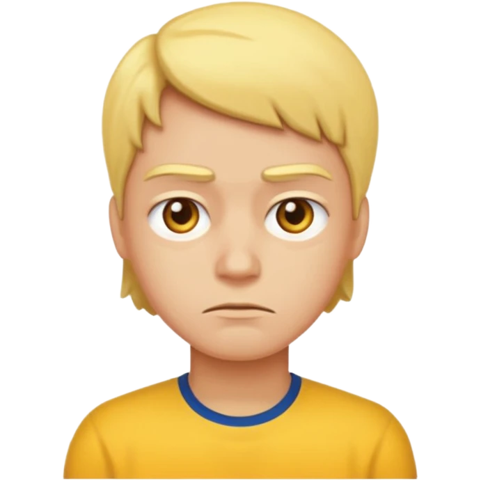 A yellow face doing 67 and he’s kinda mad but not really emoji