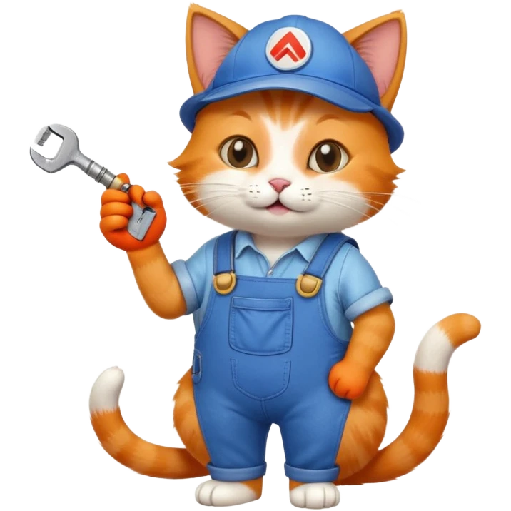 Кот слесарь с папиросой emoji
