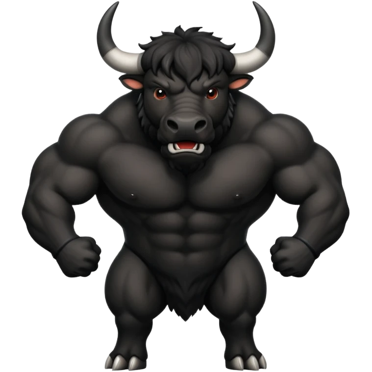 Black bull emoji