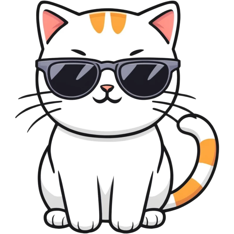 Cat with sunglasses emoji