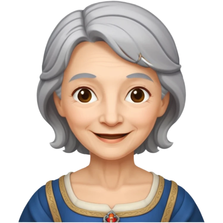 The kind and amiable grandmother in medieval fairy tales emoji