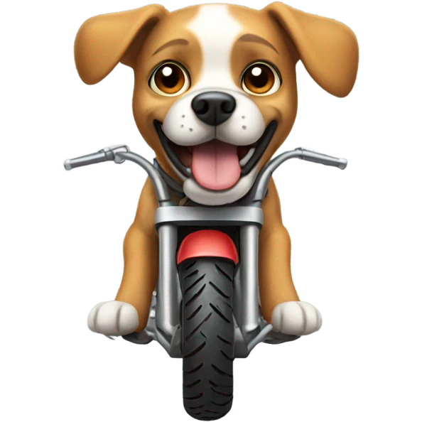Motorcycle dog emoji
