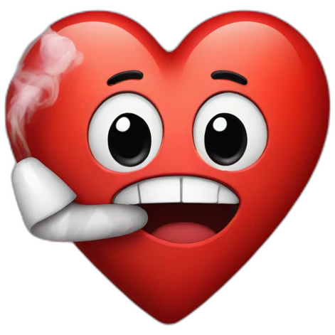 heart with smokes emoji