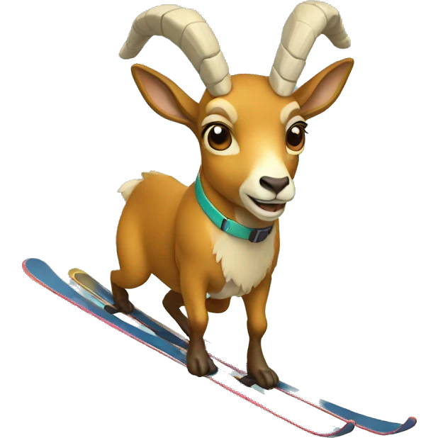 Chamois skiing emoji
