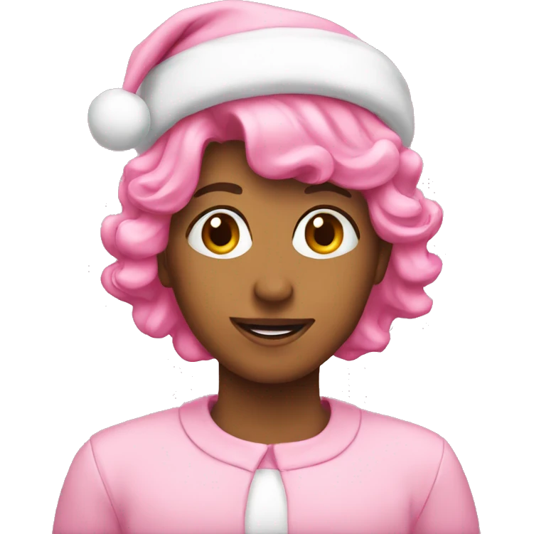 Pink Christmas emoji