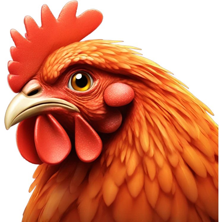 Red chiken  emoji