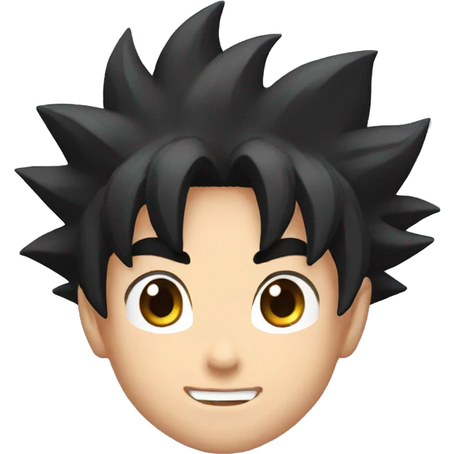 goku emoji head black hair emoji