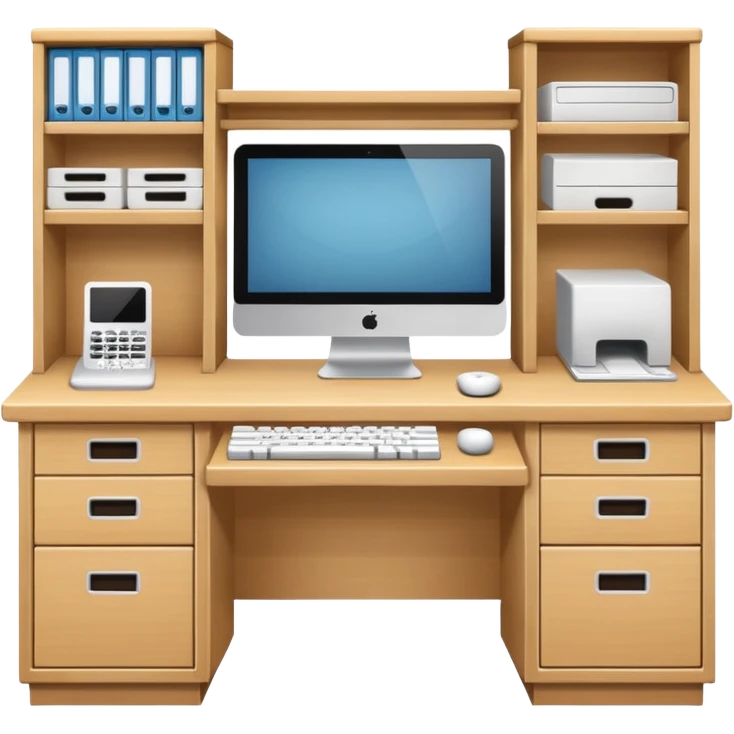 desktop with cabinet emoji