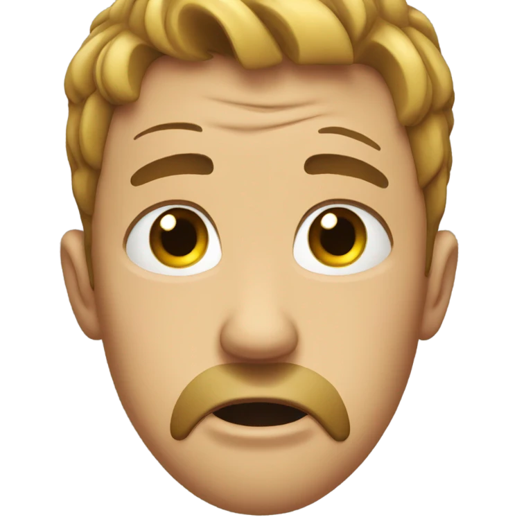 Guy crying intensely emoji