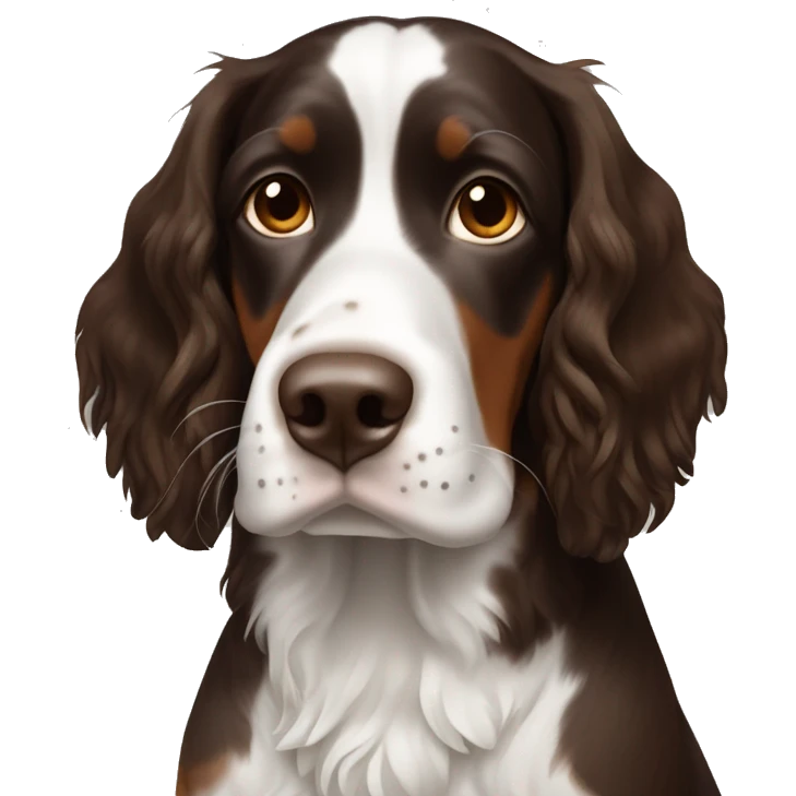 Brown tri color springer emoji