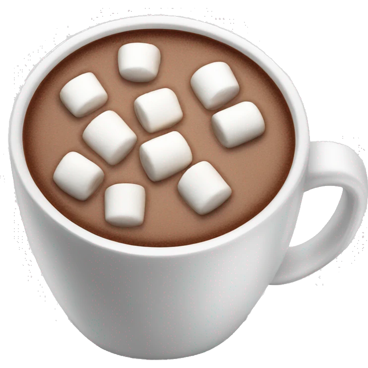 hot chocolate with marshmallows  emoji