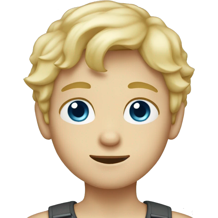 blond haired boy with blue eyes emoji