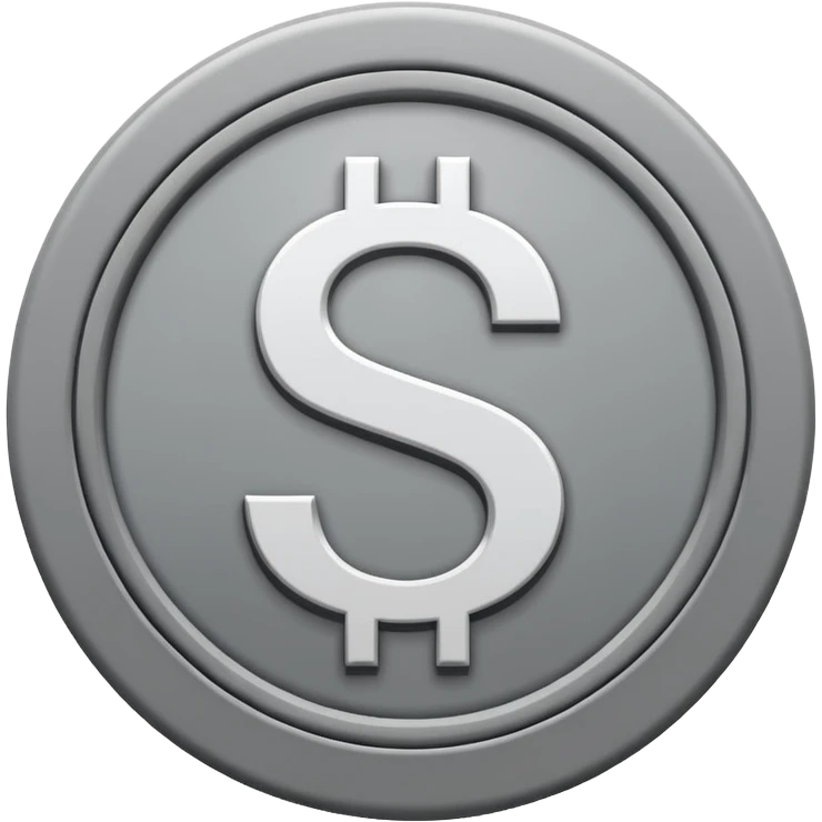 the $ dollar sign should be white inside a grey circle emoji