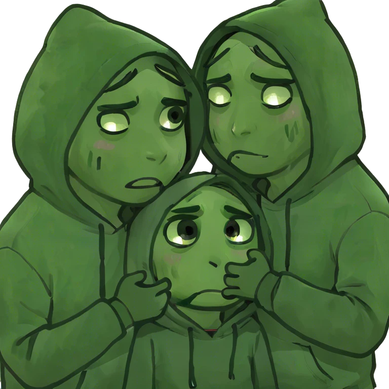 three friends crying  emoji
