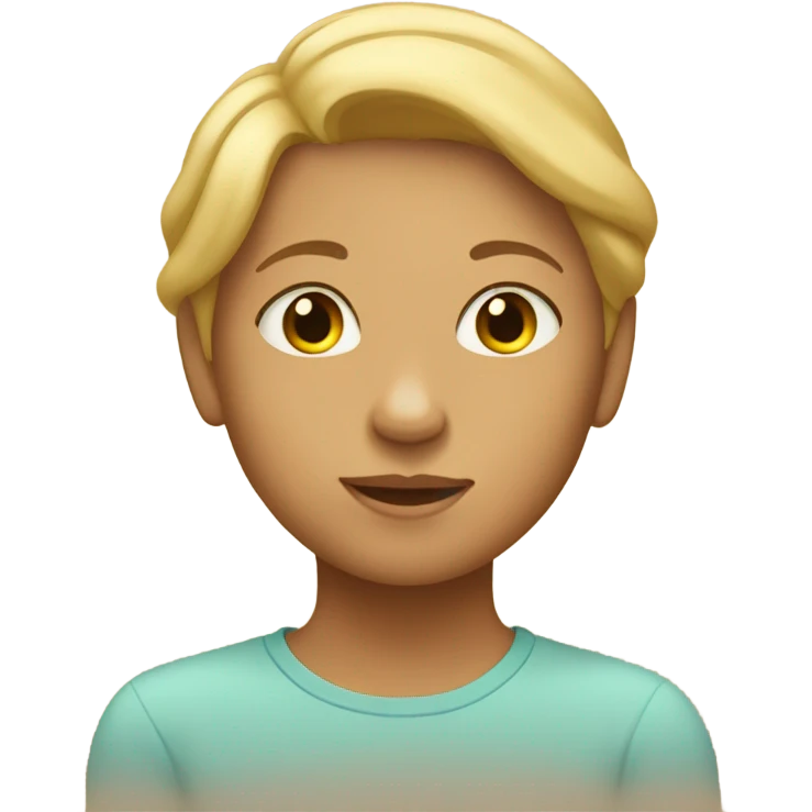 Mother teaching son golden skin emoji