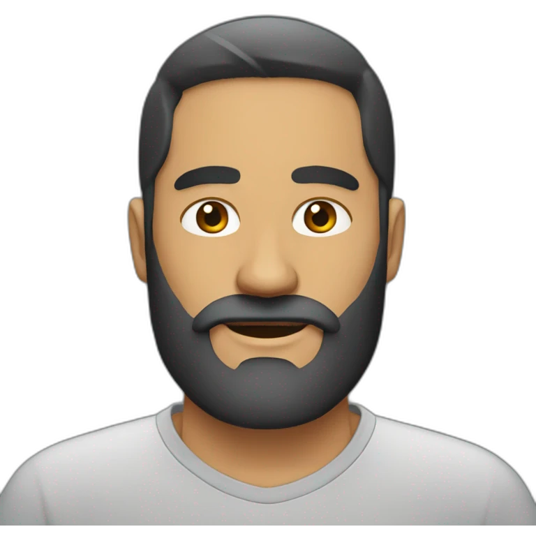 Pelado con barba roja emoji