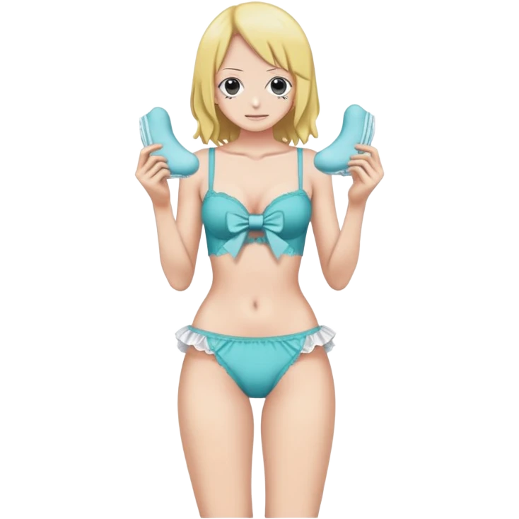 Brook one piece holding panties  emoji