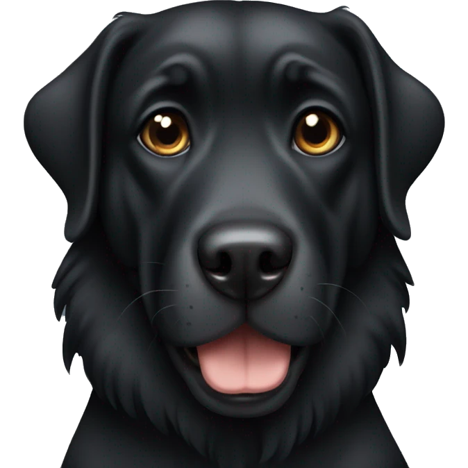 Black big Dog emoji
