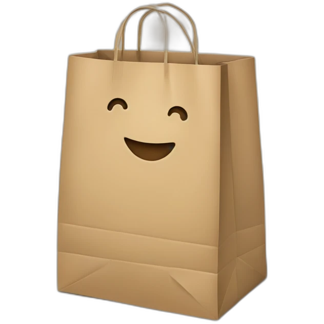 paper bag with handles emoji
