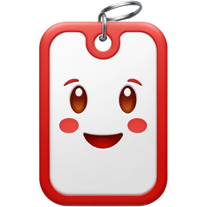 Keep everything the same classic red and white name tag except replace the word 'Name' with the word ‘Content’  emoji