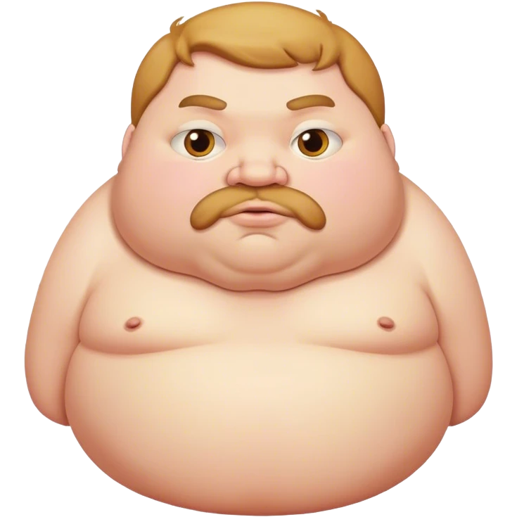 Very fat man emoji