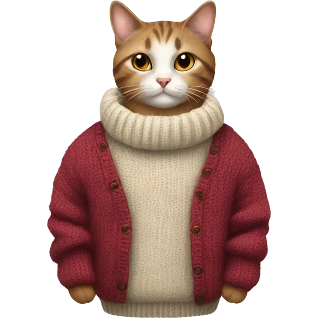 Cat wearing sweater  emoji
