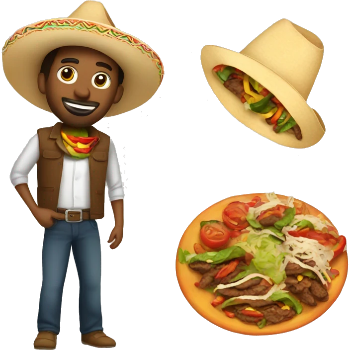 Men with fajitas mexican emoji