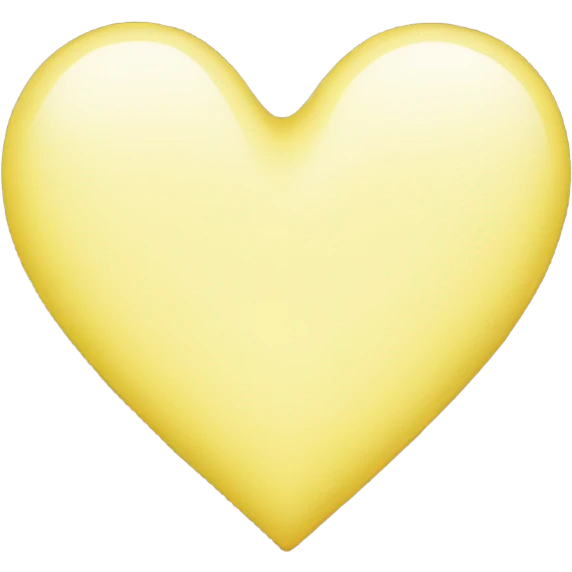 Pale Yellow heart emoji