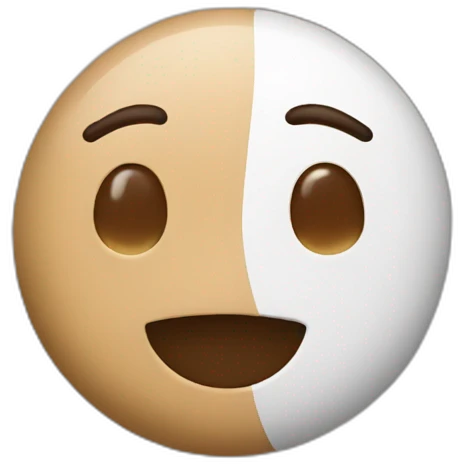 black and white chocolate emoji