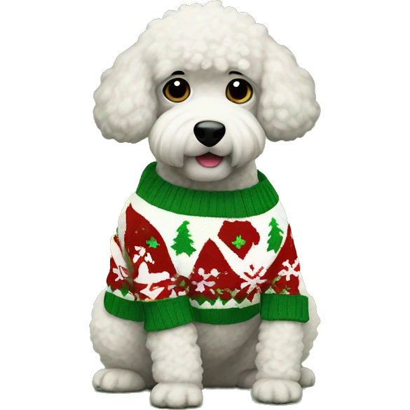 Pudel christmas Sweater emoji