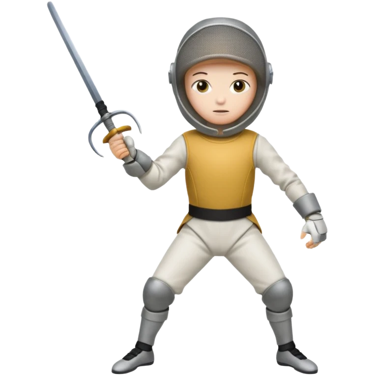 A person wearing fencing equipment from head to toe emoji