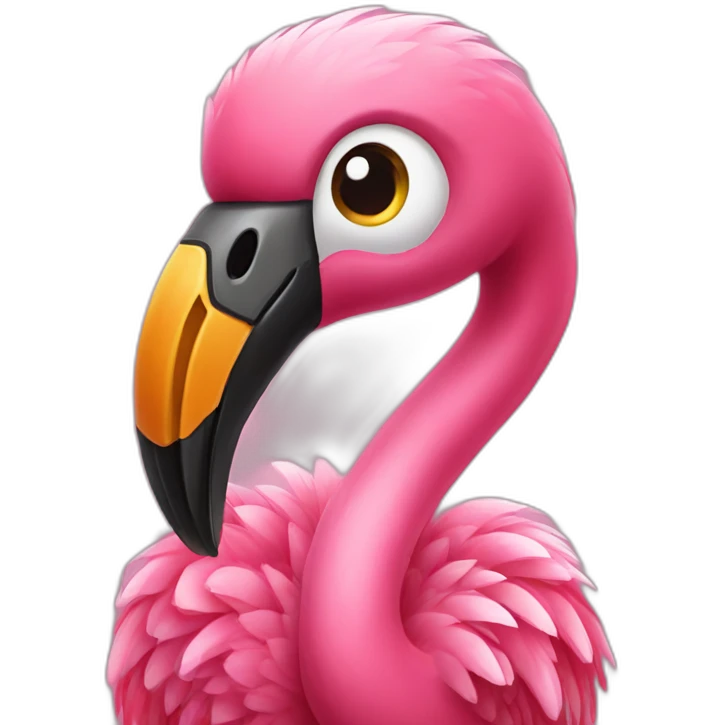 flamingo in halloween costume emoji