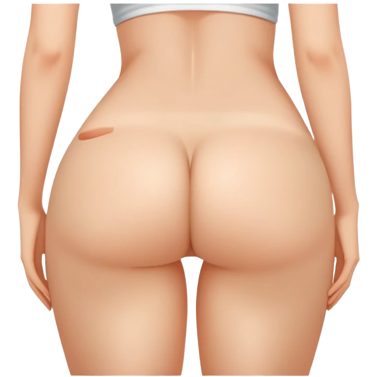 beautiful girl who opens her but cheeks emoji