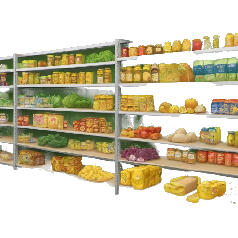 grocery store shelves with nothing on them emoji