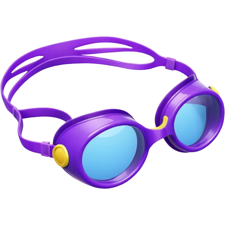 swim goggles purple small emoji